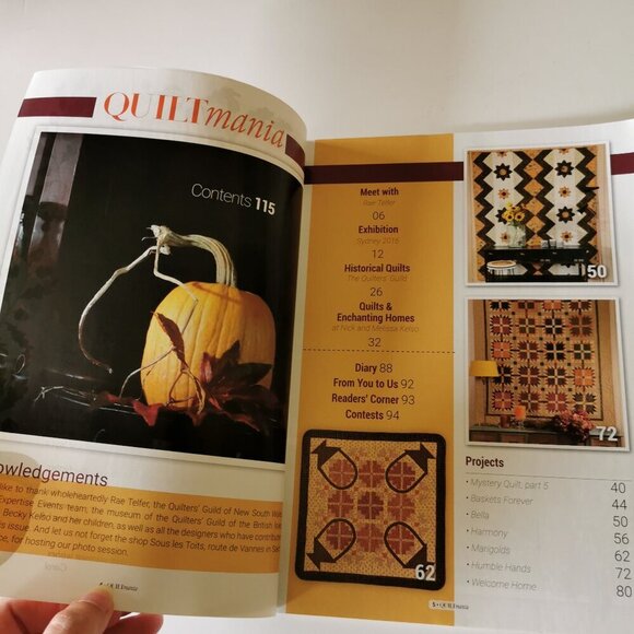 Quiltmania Magazine Quilt #115 Issue 2016 Crafts Quilting Patterns Patchwork - Picture 3 of 6